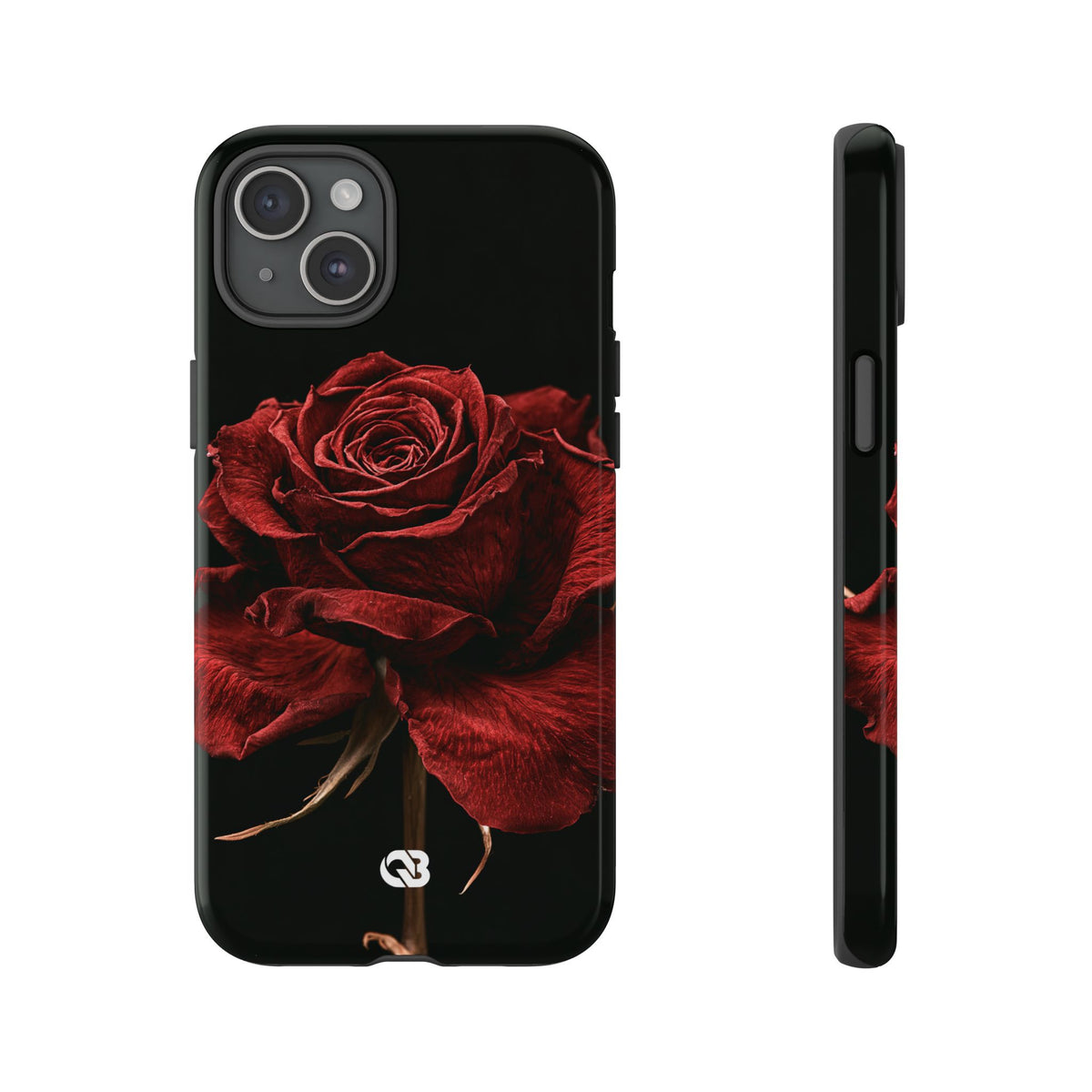 Crimson Noir Rose · Tough Phone Case for iPhone · Black