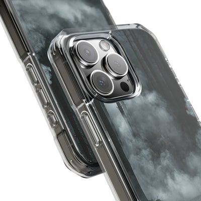 Shadowed Pine Mist · Clear Impact Magnetic Phone Case for iPhone ·  Black