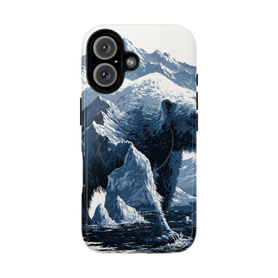 Fjord Summit Bear · Tough 2.0 Magnetic Phone Case for iPhone · Blue