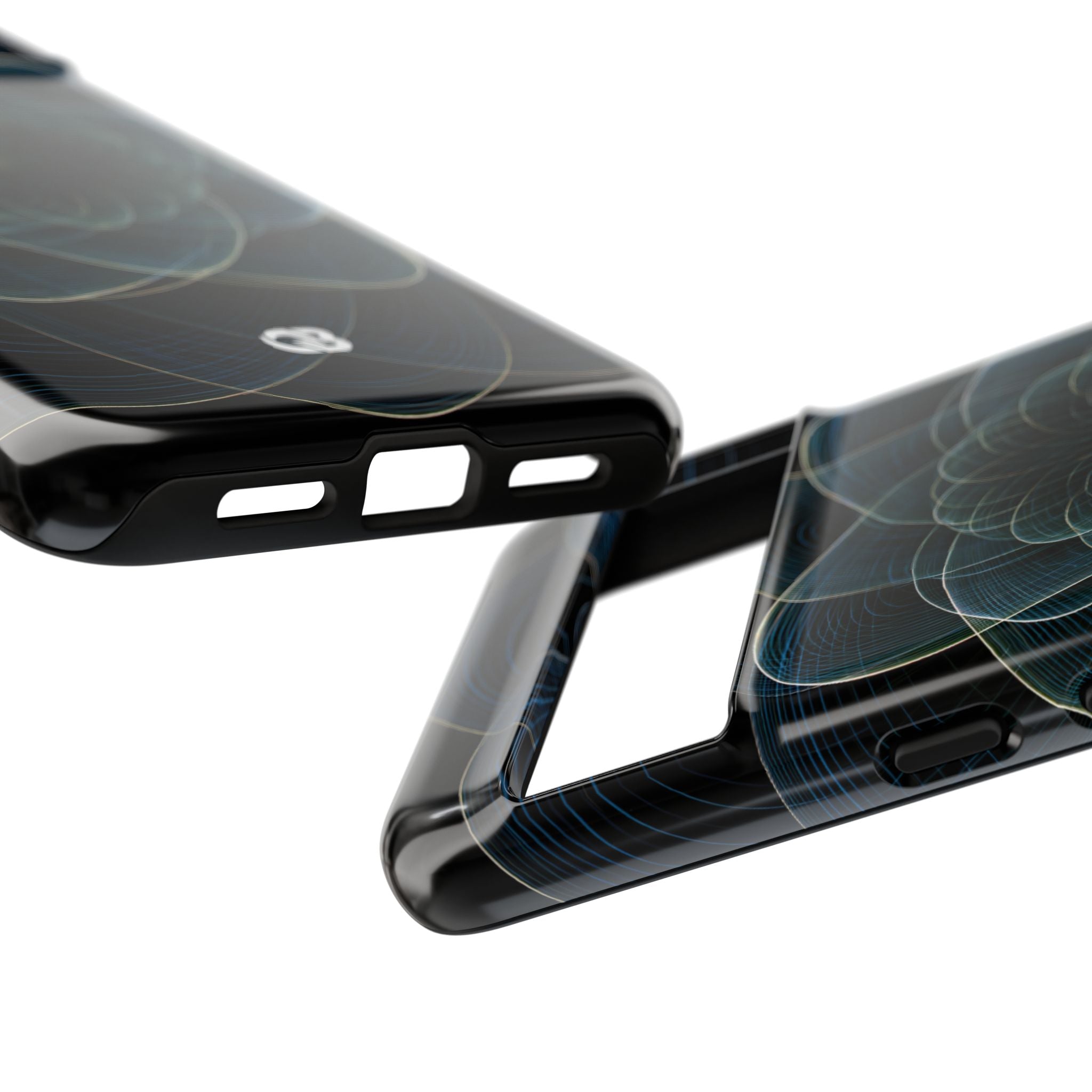 Blue Tough Phone Case for Google Pixel - Celestial Wireframe Bloom