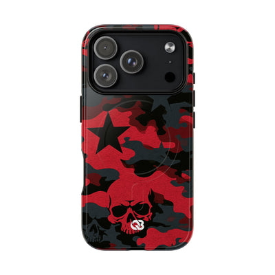 Crimson Skull Camo · Tough 2.0 Magnetic Phone Case for iPhone · Red
