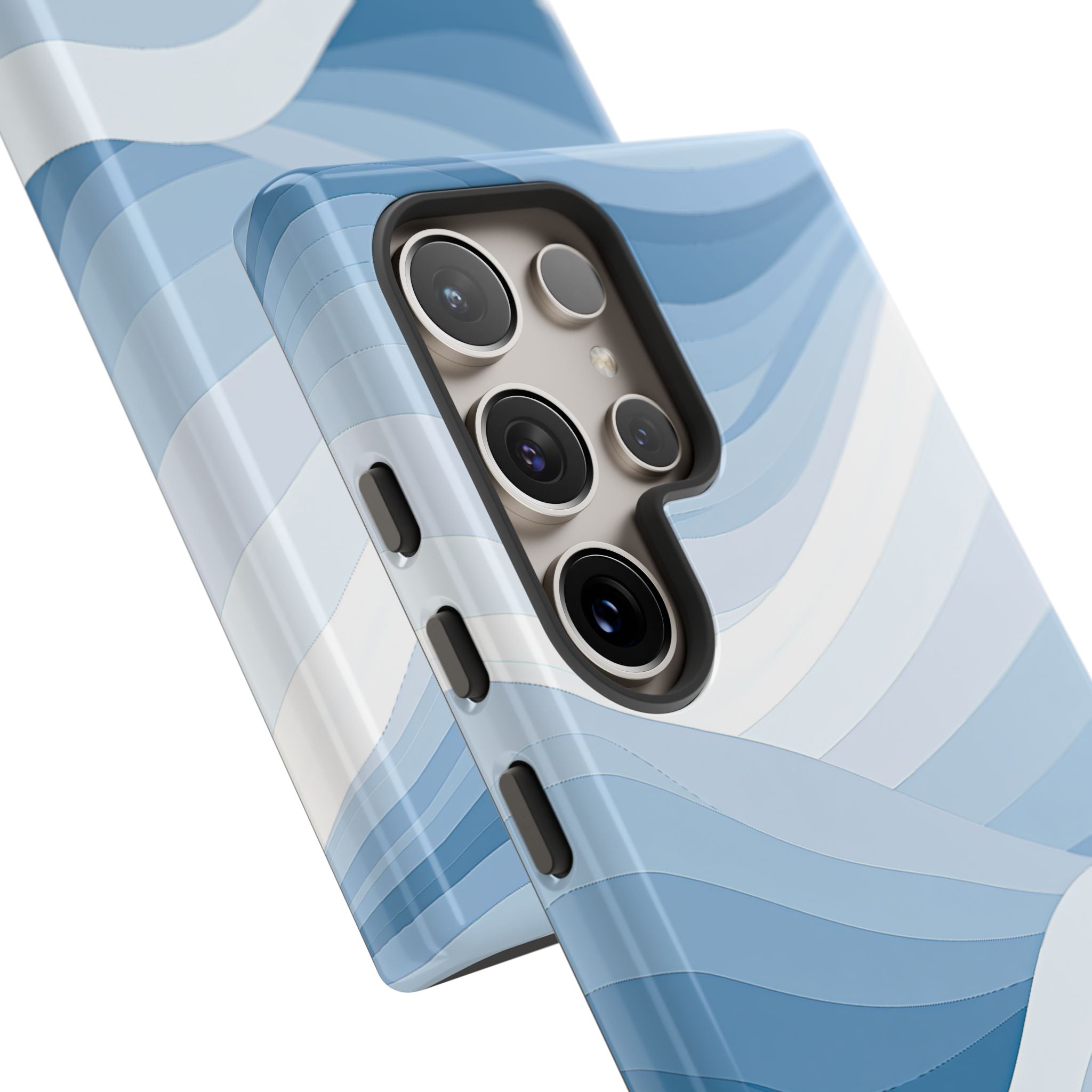Blue Tough Phone Case for Samsung - Glacial Indigo Flow