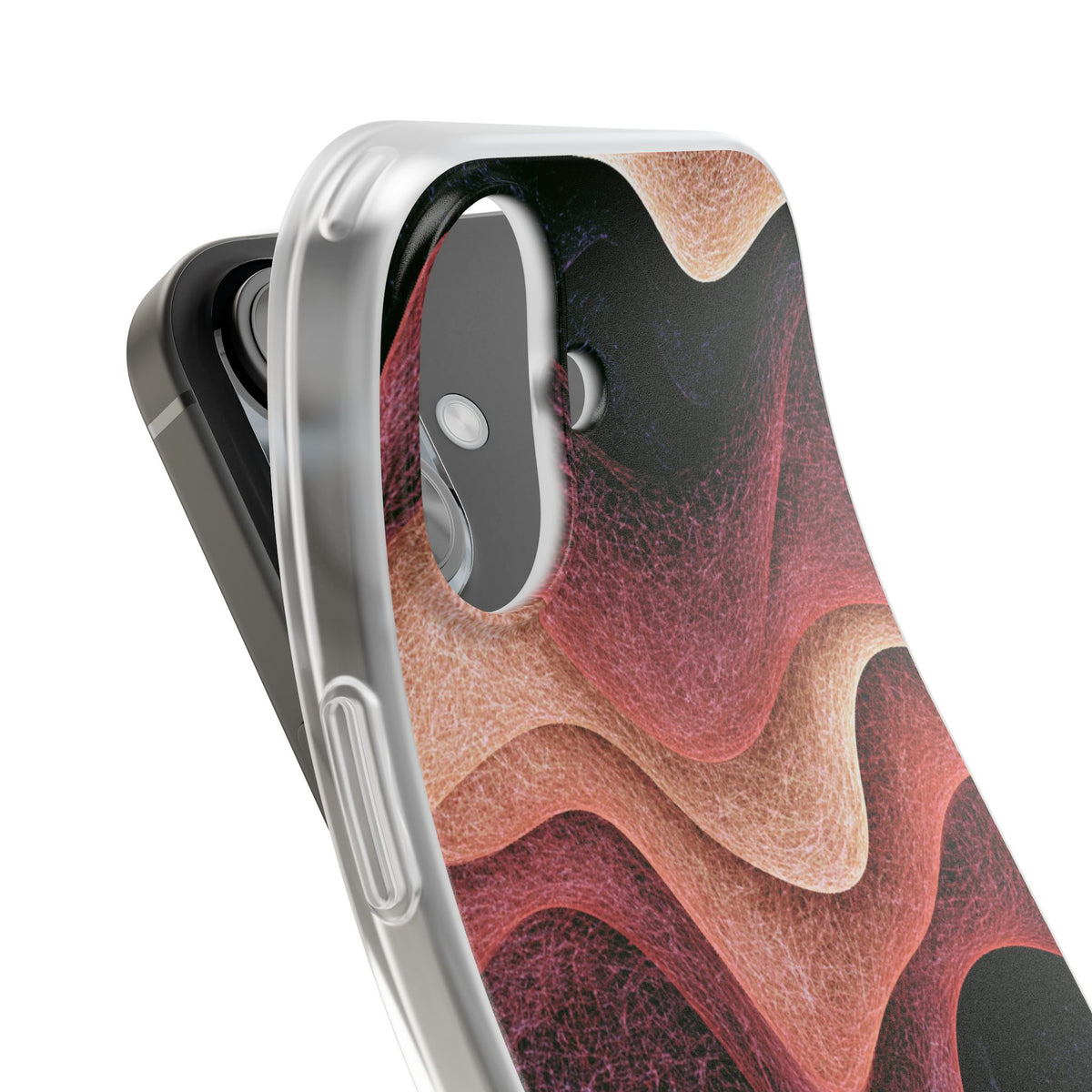 Rose Contour Waves · Lite Phone Case for iPhone ·  Pink