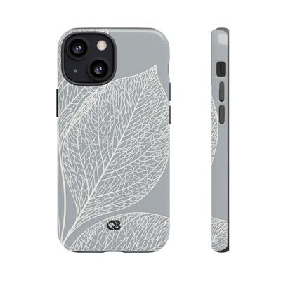 Minimal Leaf Skeleton · Tough Phone Case for iPhone · Grey