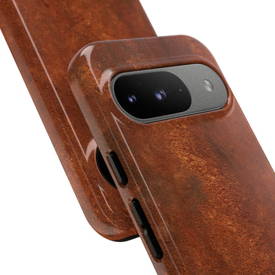 Orange Tough Phone Case for Google Pixel - Oxidized Iron Crust