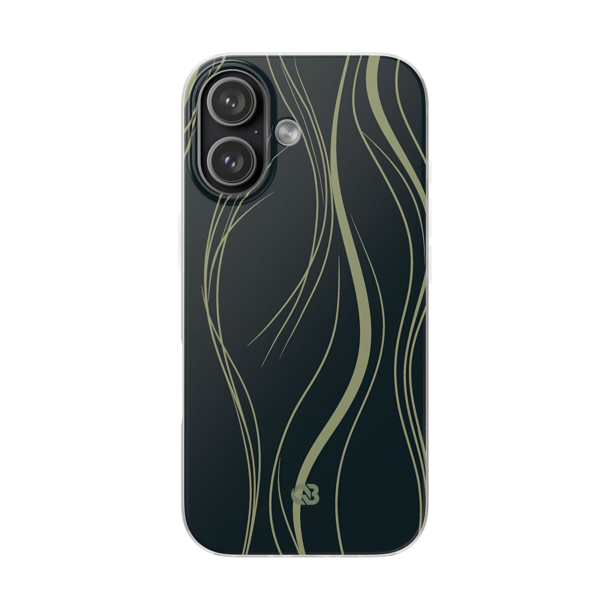 Green Lite Phone Case for iPhone - Obsidian Sage Flow