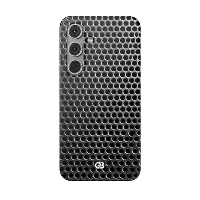 Brushed Perforated Steel · Lite Phone Case for Samsung · Silver