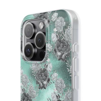 Frost Mint Floral · Soft Coque de téléphone pour iPhone