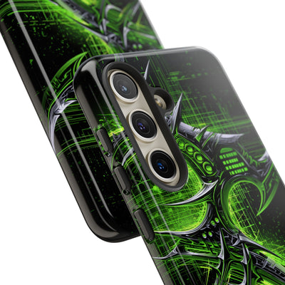 Cyber Sigil Grid · Tough Phone Case for Samsung · Green