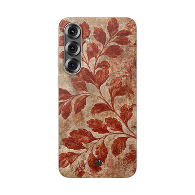 Terracotta Botanical Fresco · Lite Phone Case for Samsung · Red