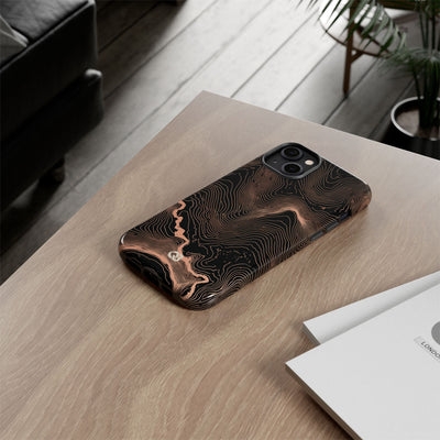 Mesa Elevation Contour · Tough Phone Case for iPhone · Black