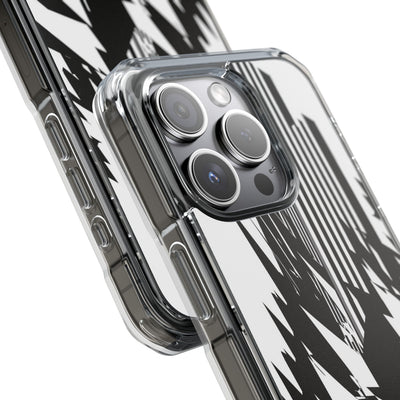 White Impact MagSafe Phone Case for iPhone - Shattered Vector Spire