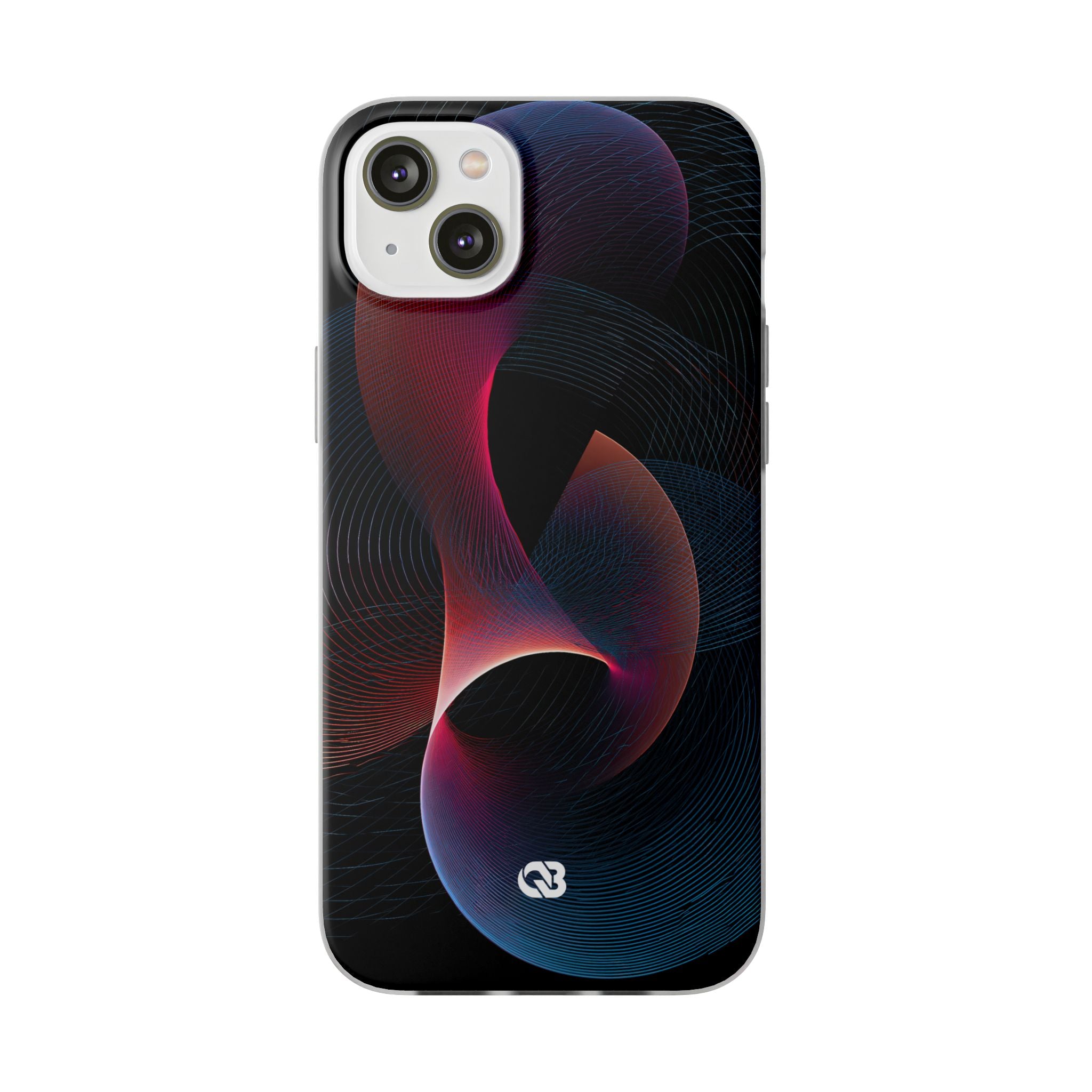 Black Lite Phone Case for iPhone - Cobalt Crimson Flux