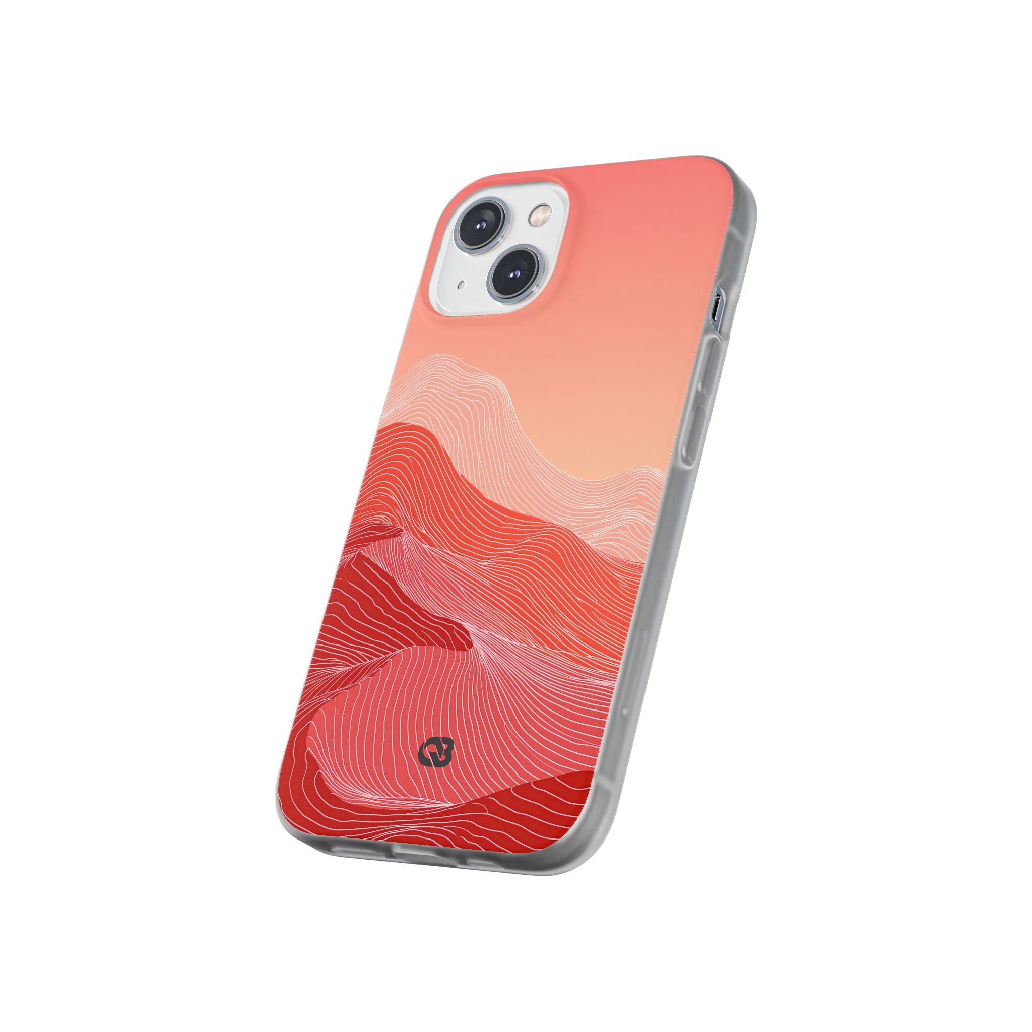 Red Lite Phone Case for iPhone - Crimson Ridge Contour