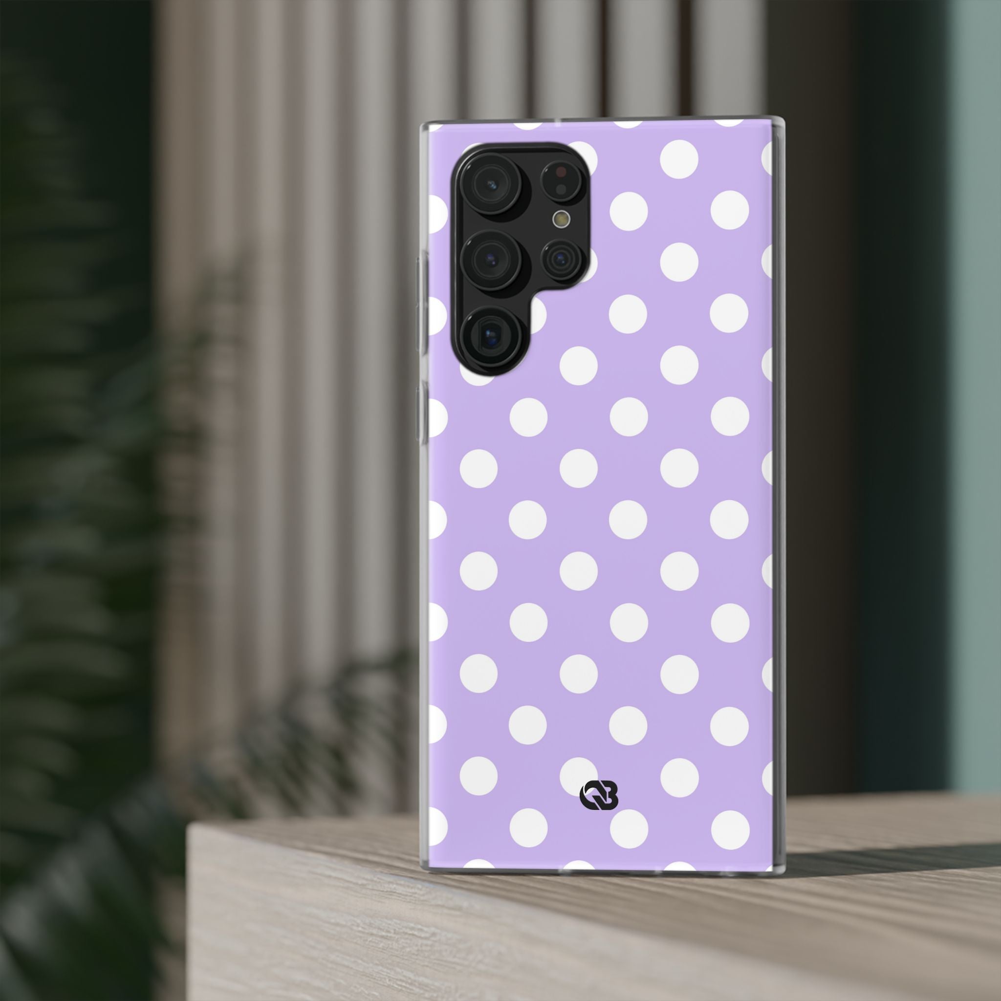 Lavender Polka Grid · Soft Phone Case for Samsung