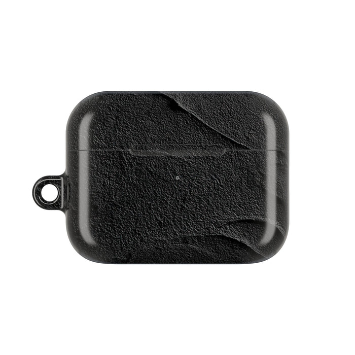 Obsidian Stucco Relief · Hard Case for AirPods & AirPods Pro · Black