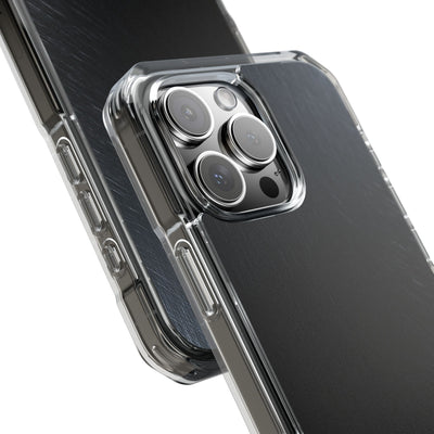 Black Impact MagSafe Phone Case for iPhone - Midnight Brushed Grain