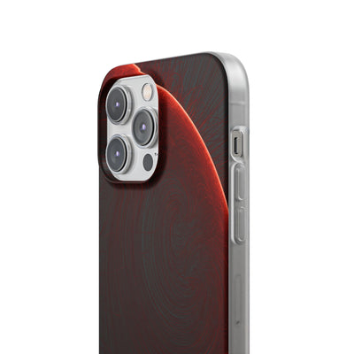 Red Lite Phone Case for iPhone - Crimson Flare Flux