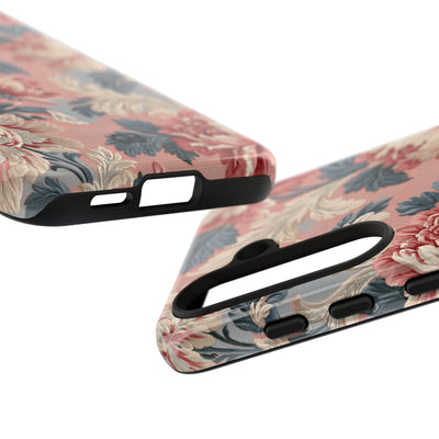Blush Peony Jacquard · Tough Phone Case for Samsung · Pink