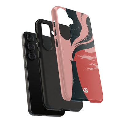 Pink Tough Phone Case for Samsung - Cinder Rose Plume