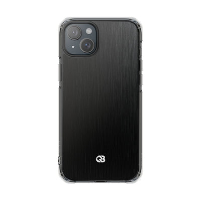 Black Impact MagSafe Phone Case for iPhone - Brushed Obsidian Slate