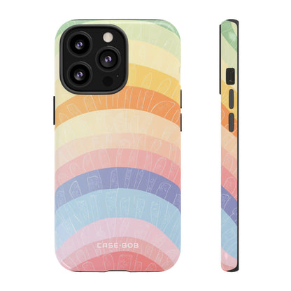 Pastell Regenbogen Bänder iPhone 13 Pro Case - Tough