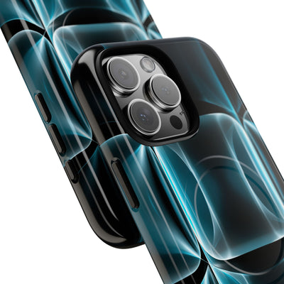 Translucent Cyber Grid · Tough 2.0 Magnetic Phone Case for iPhone · Teal