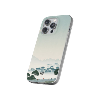 Blue Lite Phone Case for iPhone - Mist Valley Pagoda