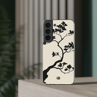 Beige Lite Phone Case for Samsung - Obsidian Bonsai Silhouette