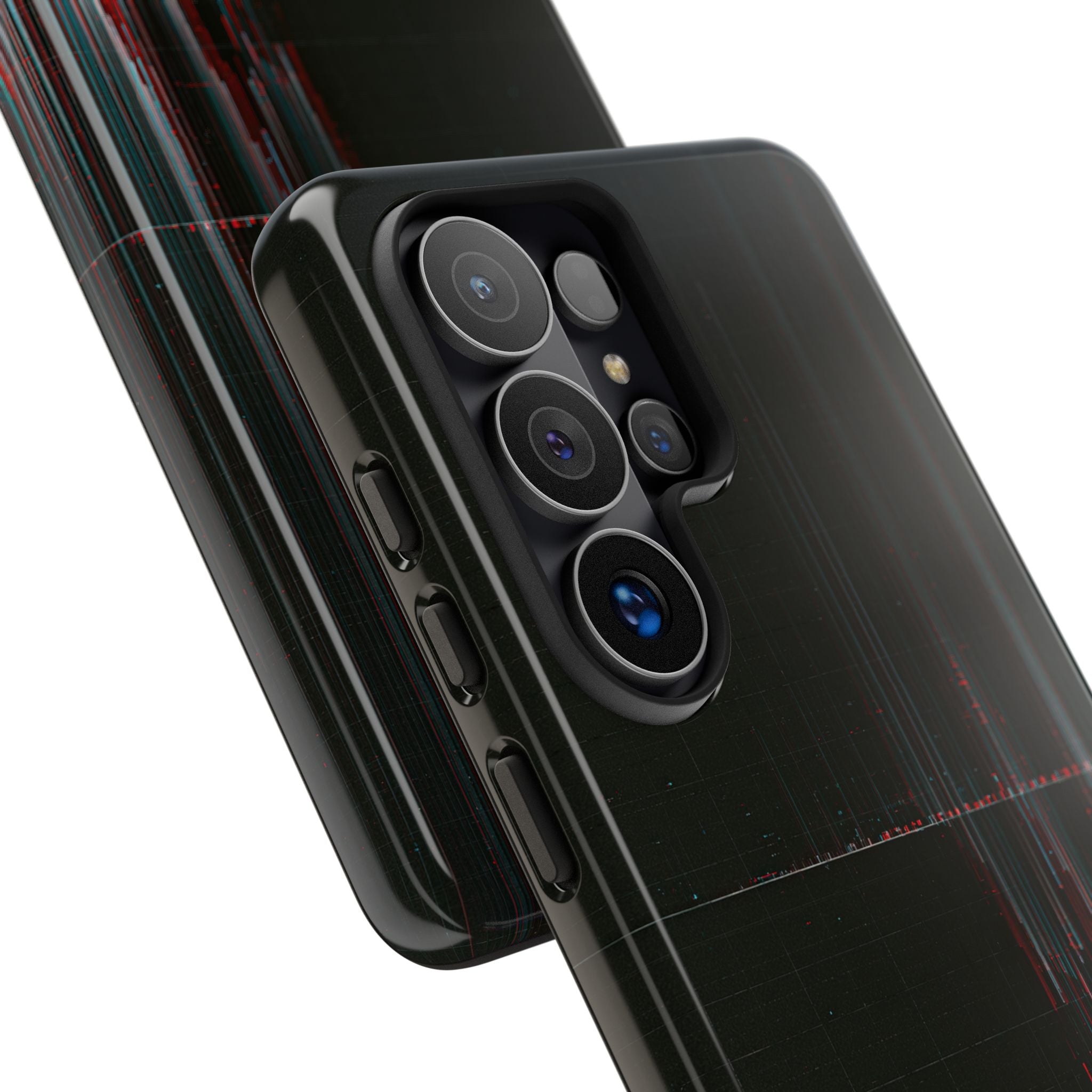 Black Tough Phone Case for Samsung - Corrupted Data Stream