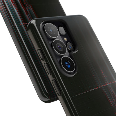 Black Tough Phone Case for Samsung - Corrupted Data Stream