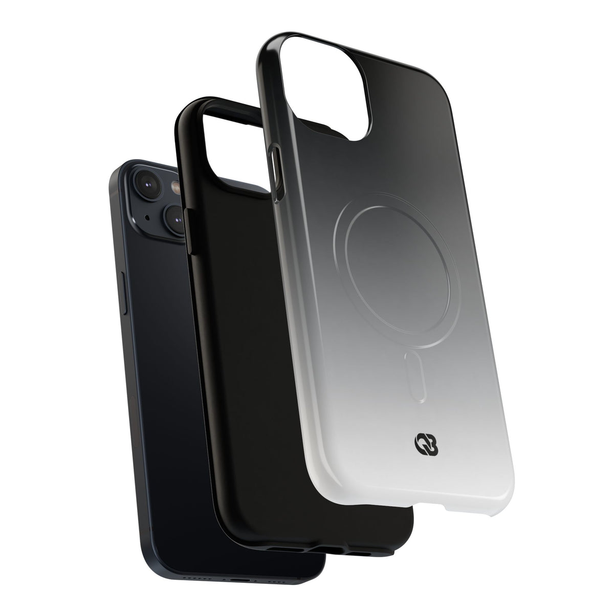 Noir Ombre Fade · Tough 2.0 Magnetic Phone Case for iPhone · Black