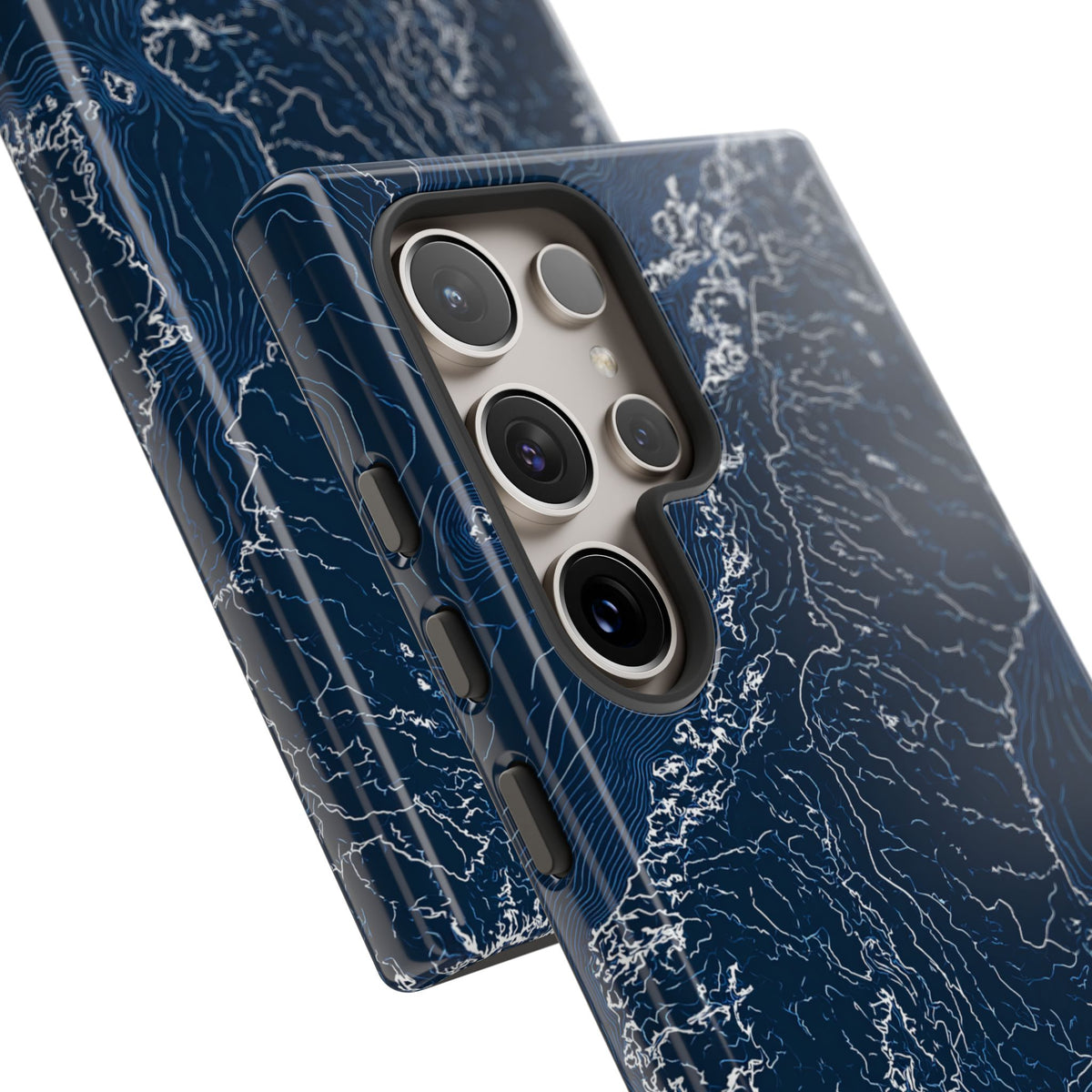 Nordic Contour Chart · Tough Phone Case for Samsung · Blue