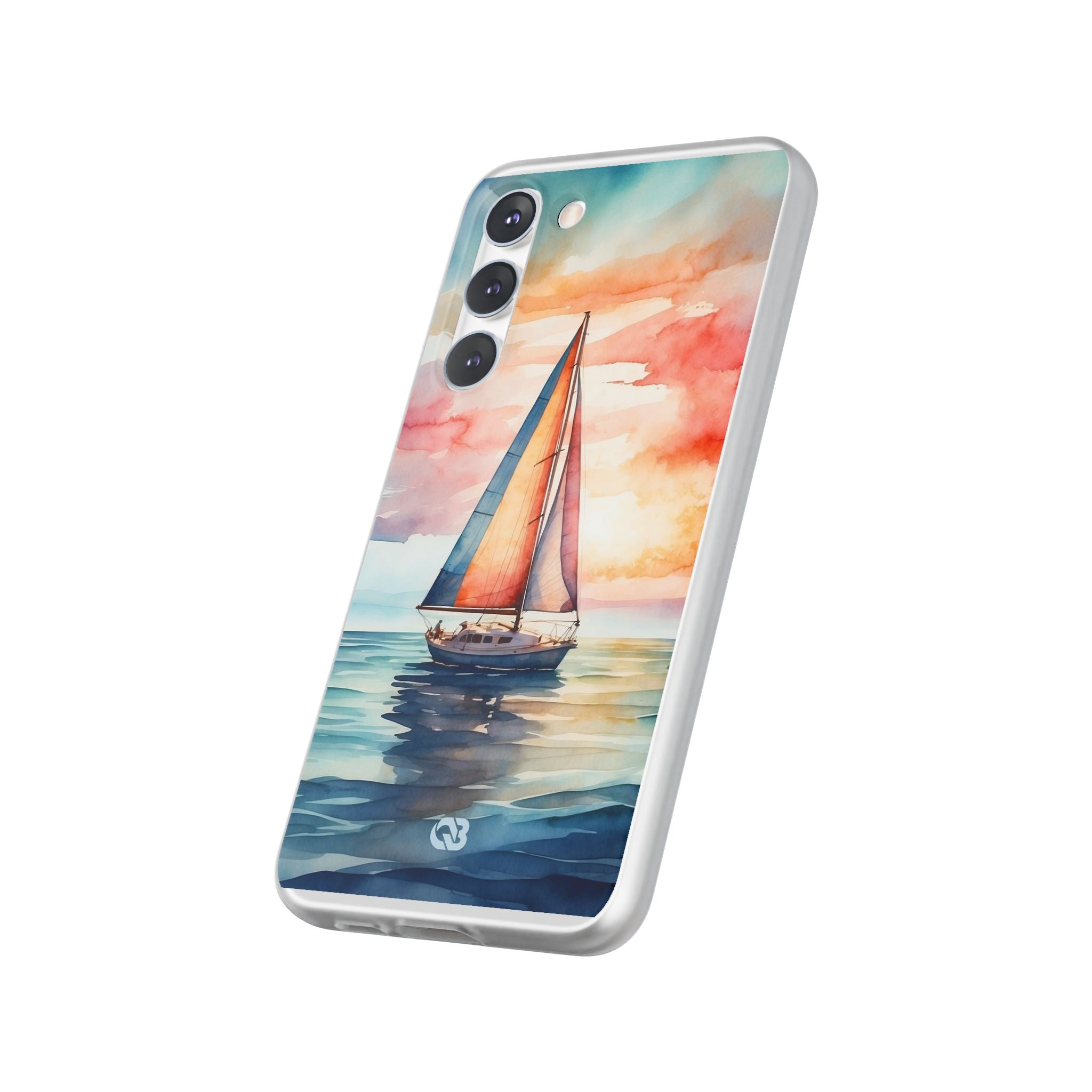 Crimson Horizon Sail · Soft Phone Case for Samsung