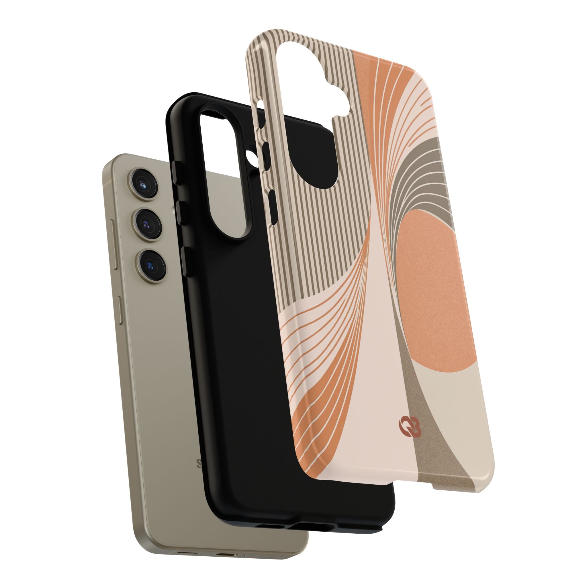 Orange Tough Phone Case for Samsung - Desert Arc Horizon