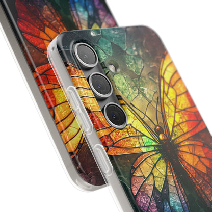 Stained Glass Butterfly Samsung S24 Case - Soft