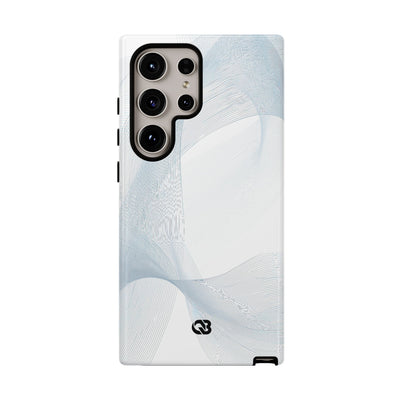 White Tough Phone Case for Samsung - Arctic Line Current