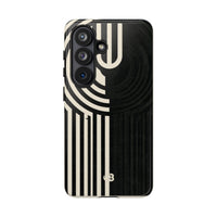 Beige Tough Phone Case for Samsung - Monolith Ivory Signal