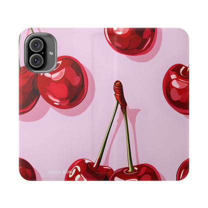 Glossy Cherry Glow - iPhone 16 Plus Case - Wallet
