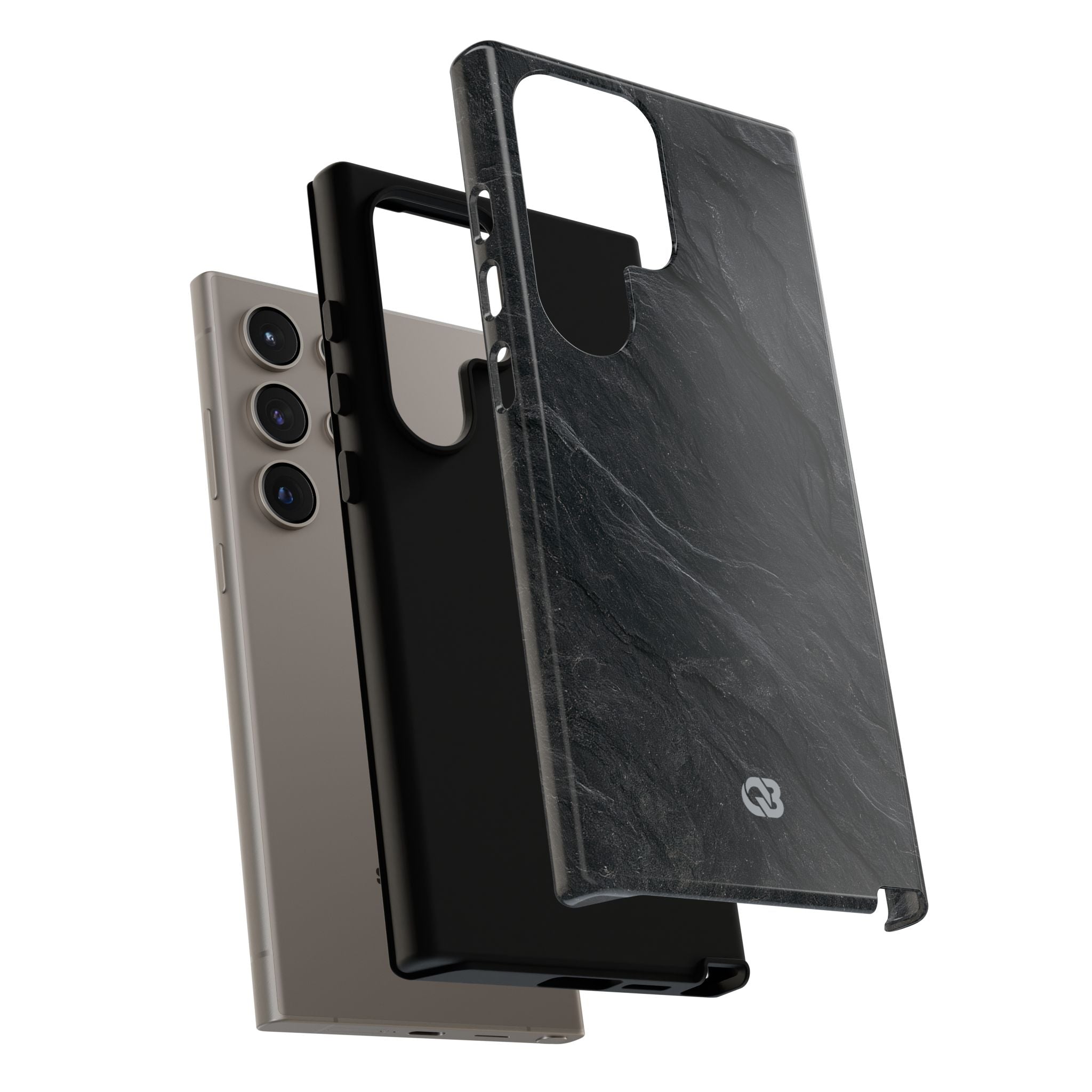 Black Tough Phone Case for Samsung - Midnight Slate Ridge