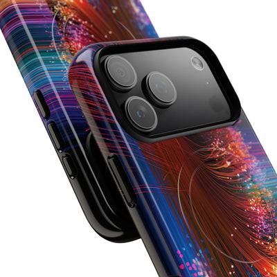 Black Tough 2.0 Magsafe Phone Case for iPhone - Cyber Optic Streak