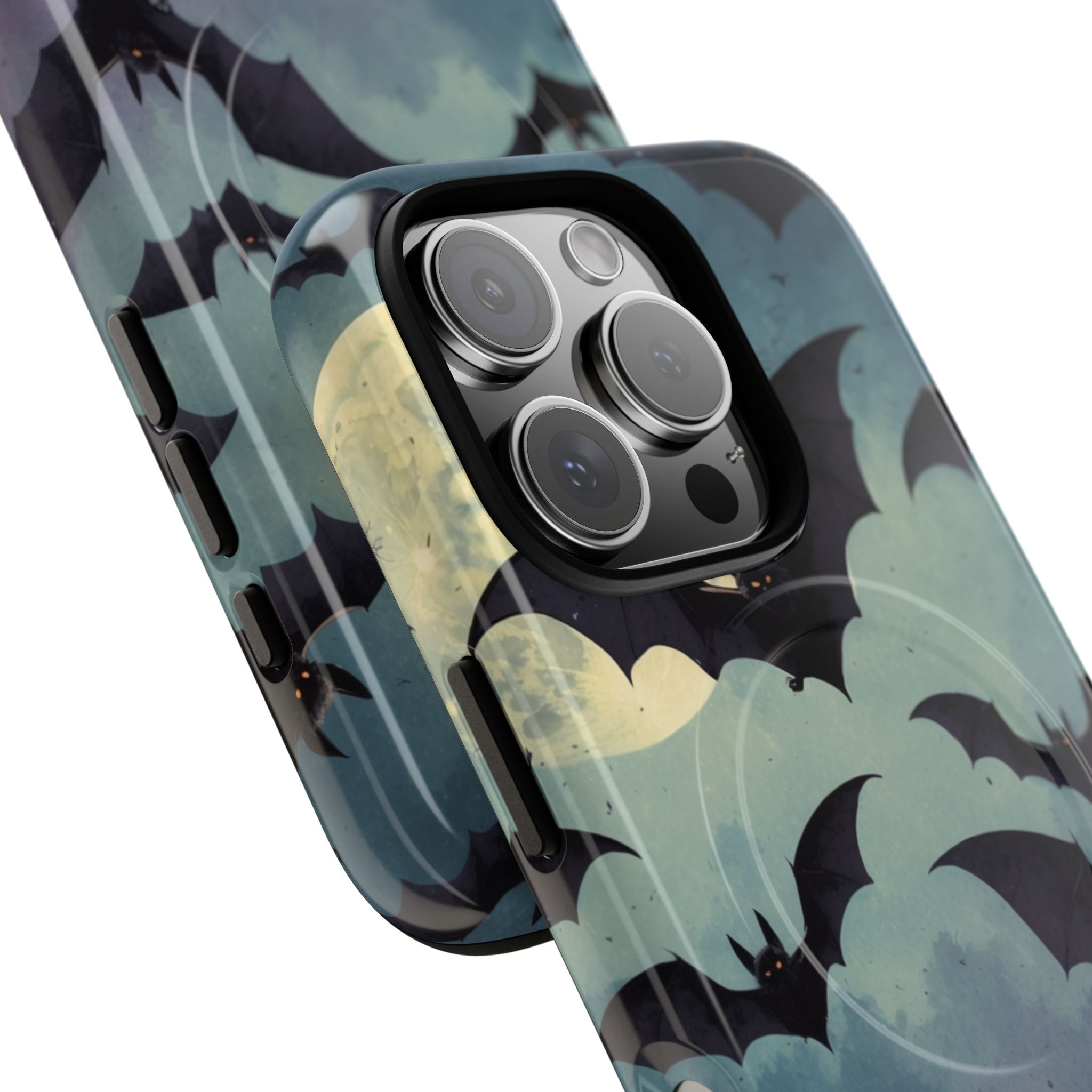 Glowing Bat Swarm iPhone 16 Pro Case - Tough+