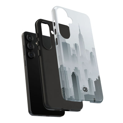 Grey Tough Phone Case for Samsung - Steel Mist Skyline