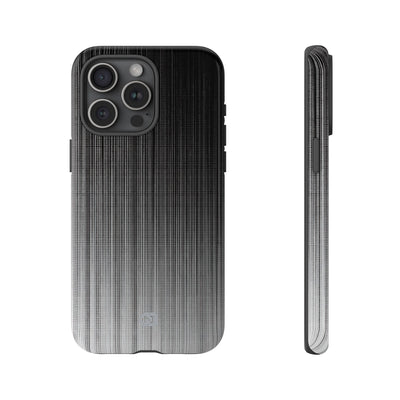 Grey Tough Phone Case for iPhone - Static Vertical Dither