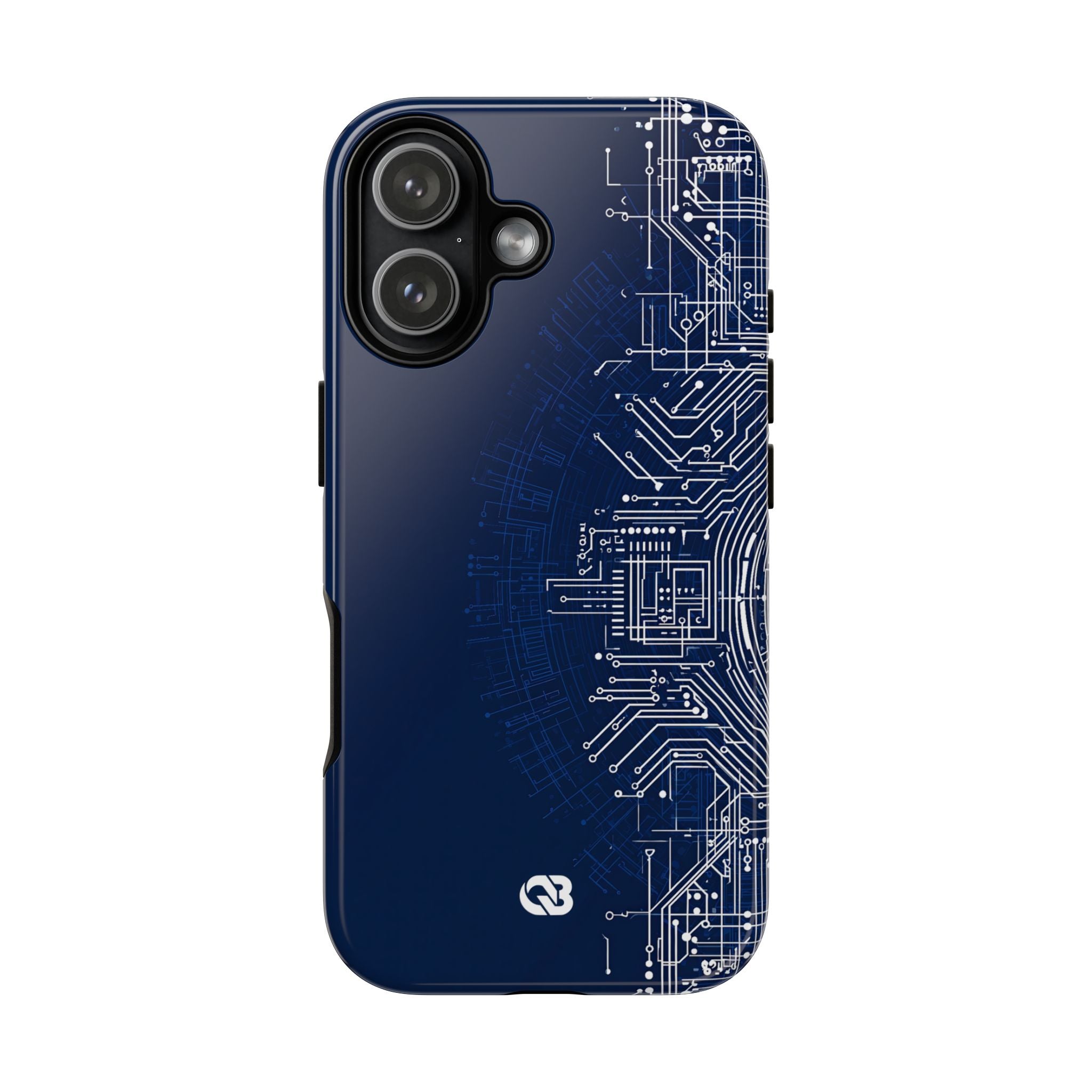 Blue Tough Phone Case for iPhone - Cobalt Circuit Logic