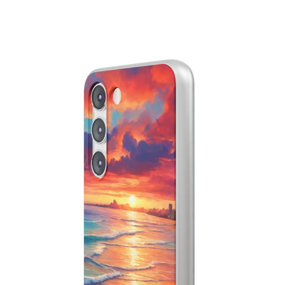 Crimson Shore Horizon · Soft Handyhülle für Samsung