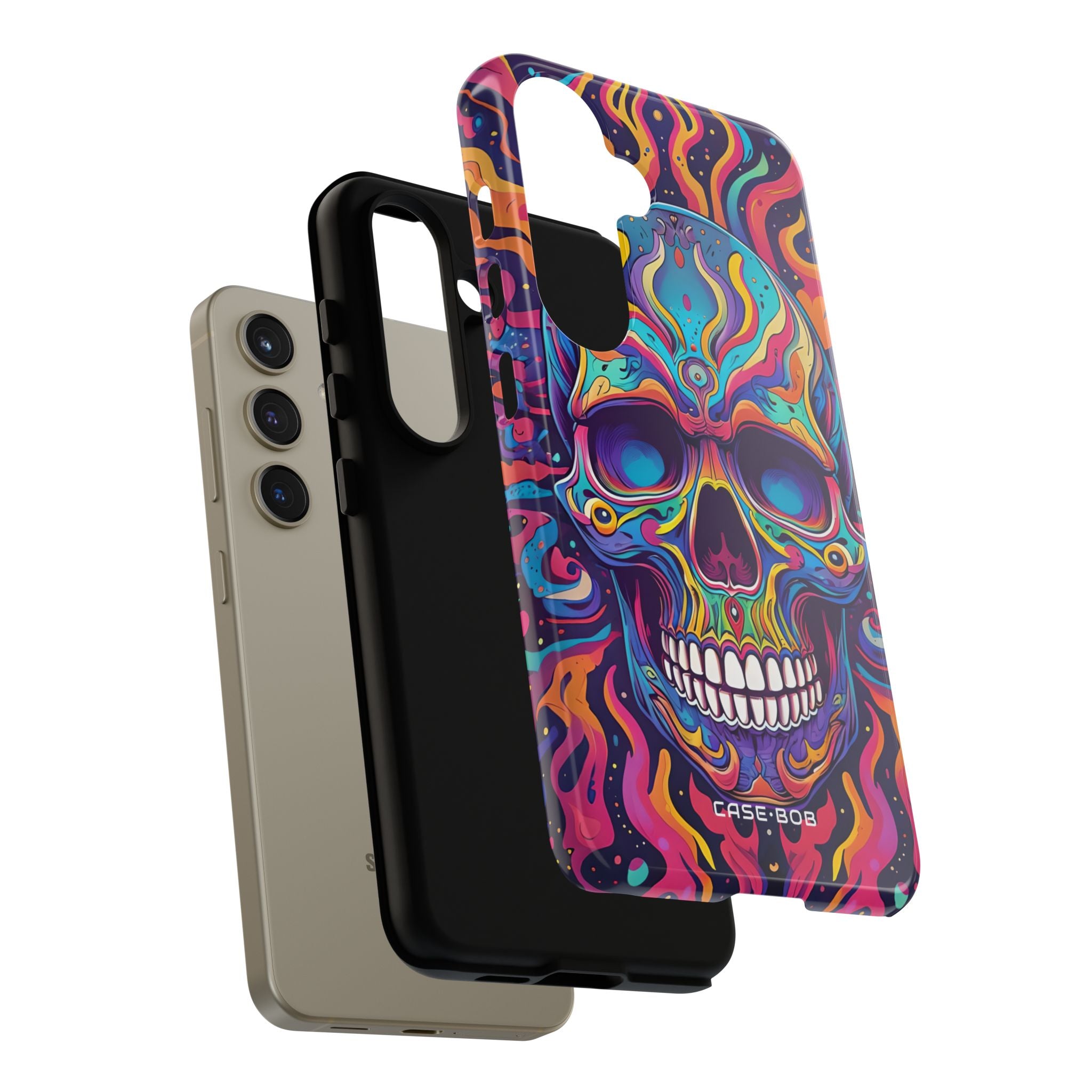 Flaming Skull Samsung S24 Case - Tough