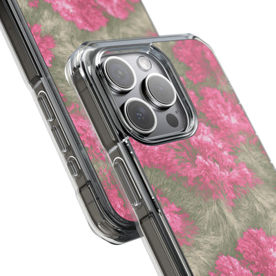 Digital Blossom · Clear Impact Magnetic Phone Case for iPhone · Pink