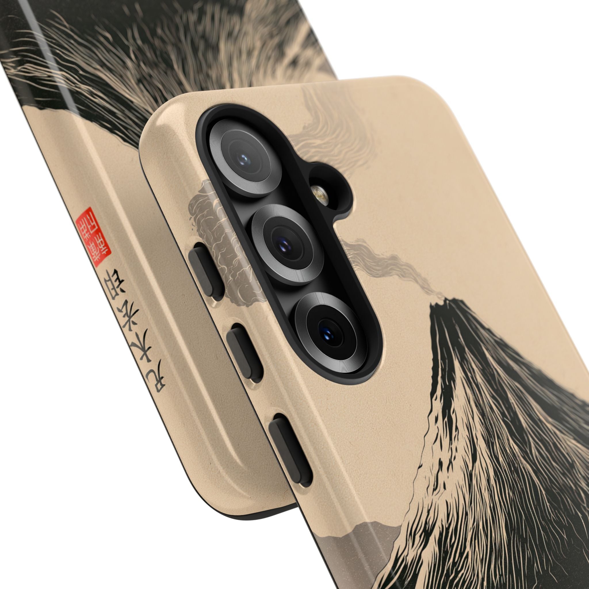 Beige Tough Phone Case for Samsung - Obsidian Ink Summit