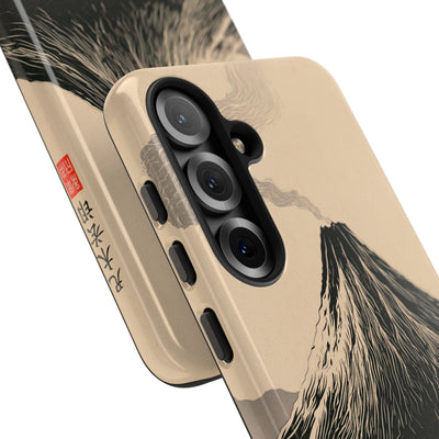 Beige Tough Phone Case for Samsung - Obsidian Ink Summit